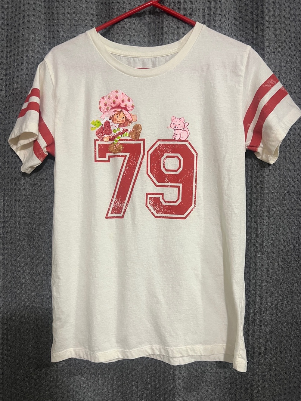 Women’s Cream & Pink '79 Graphic Tee with Strawberry Character